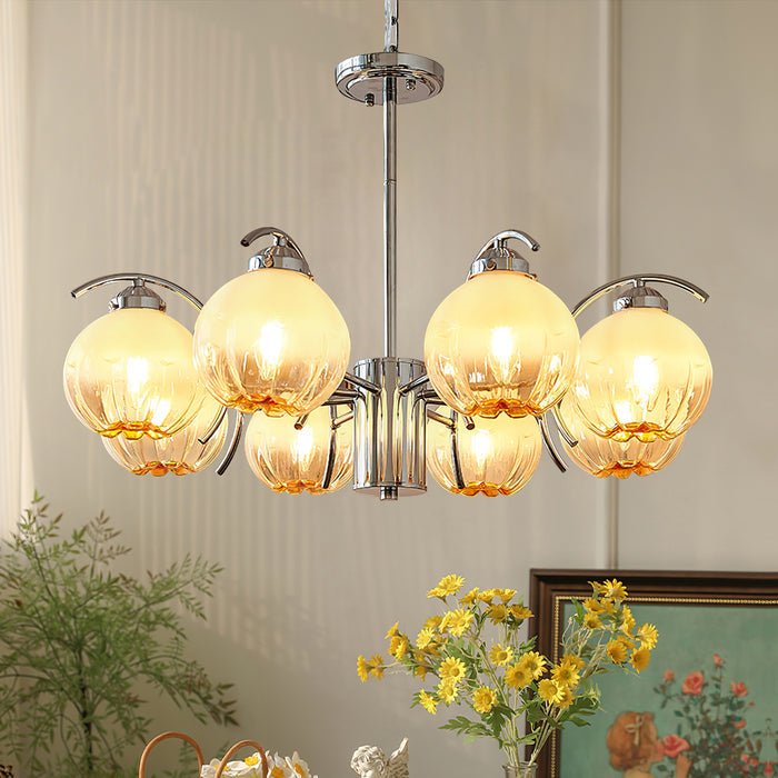 Grevora Glass Chandelier-Moonnatur