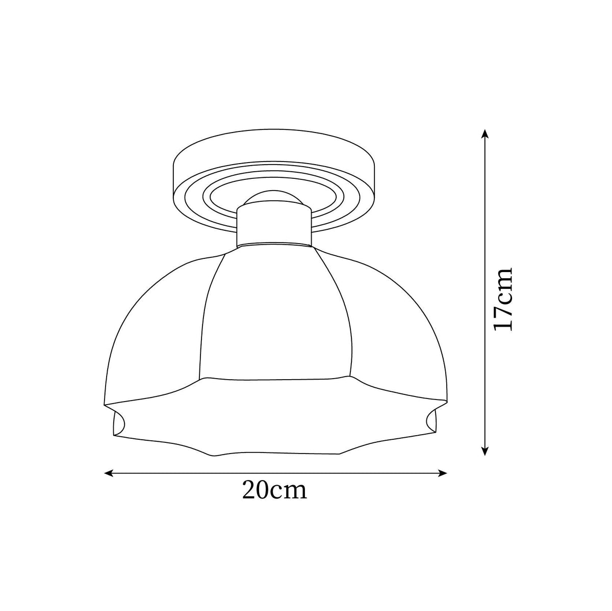Enverelis Glass Ceiling Light-Moonnatur