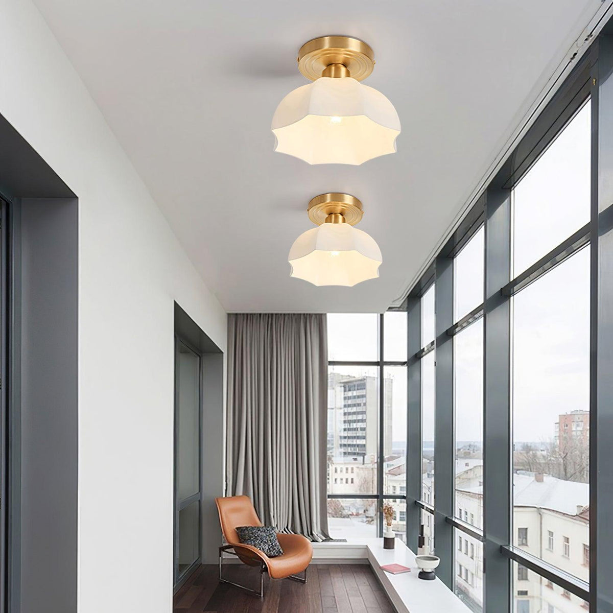 Enverelis Glass Ceiling Light-Moonnatur