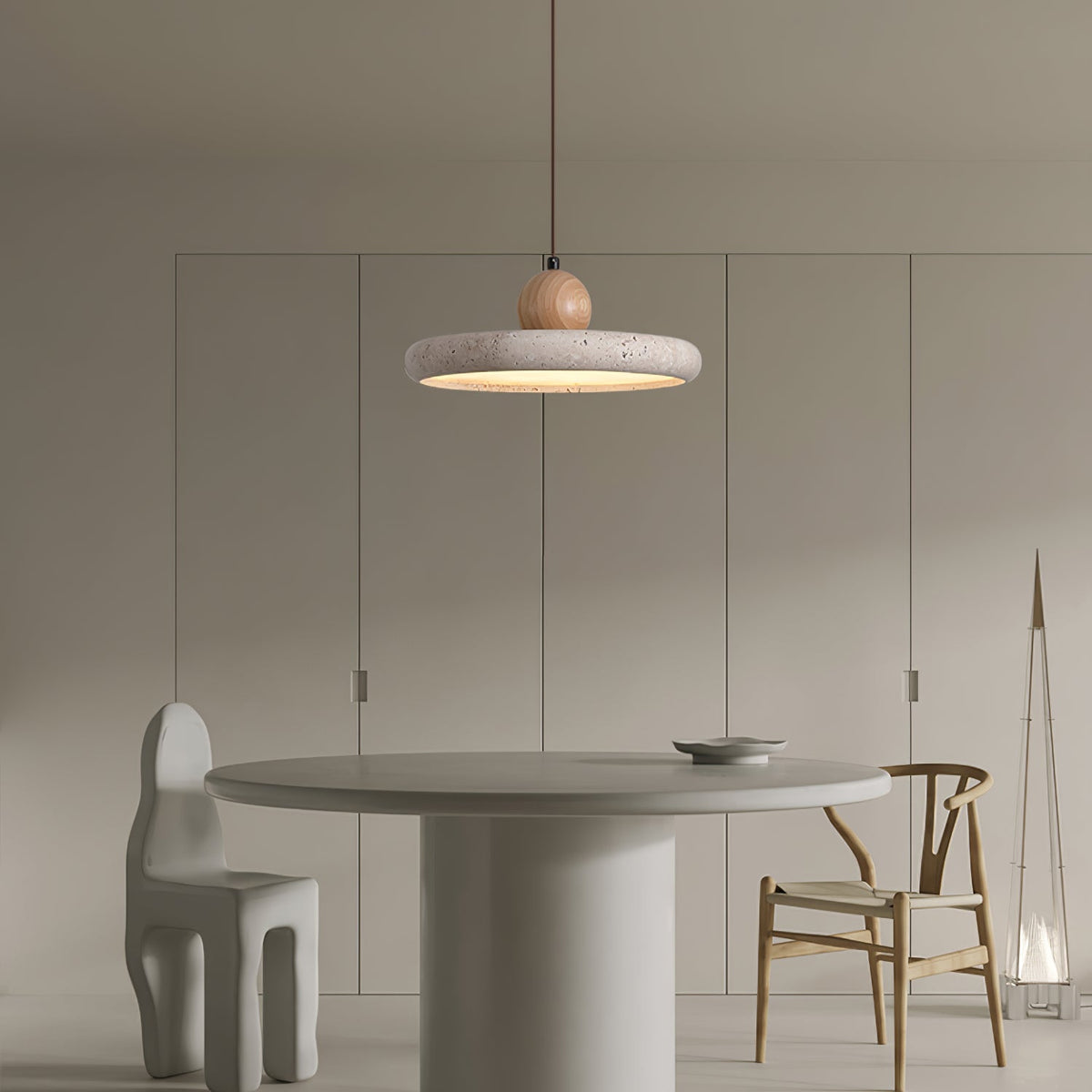 Hathereth Stone Pendant Light-Moonnatur