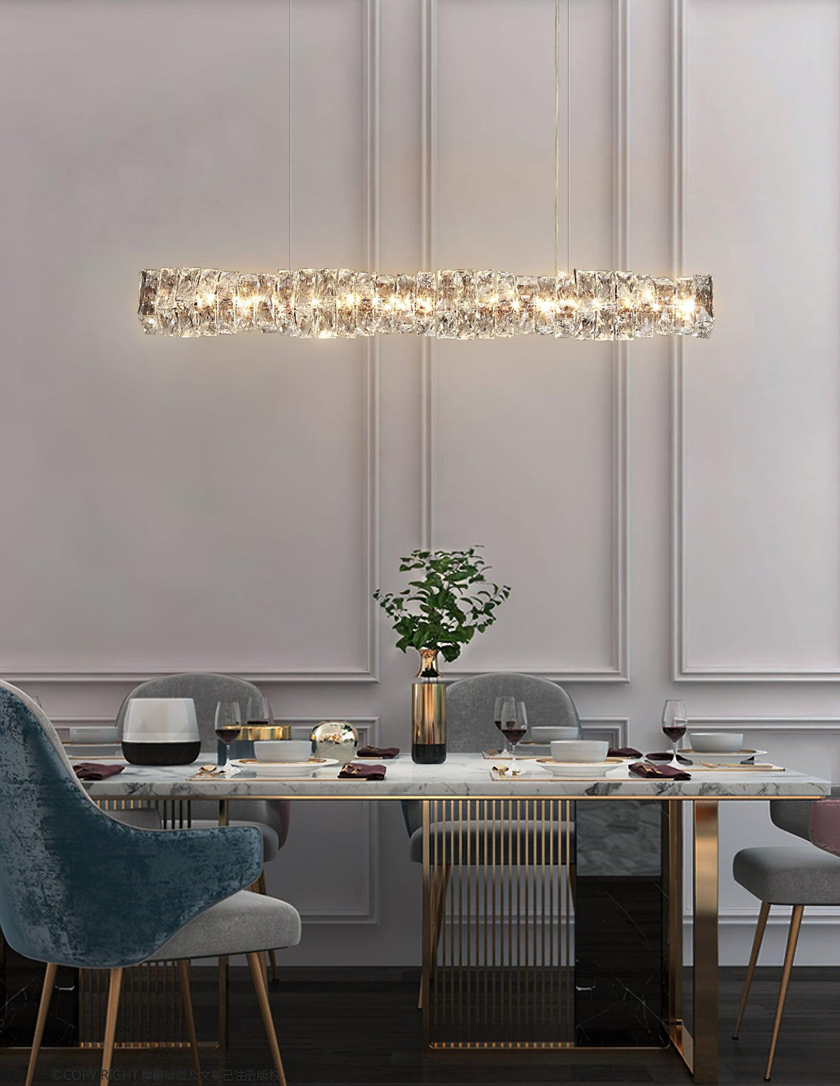 Ralenenna Crystal Pendant Light-Moonnatur