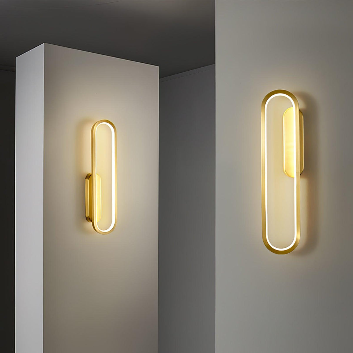 Garrowiel Brass Wall Light-Moonnatur