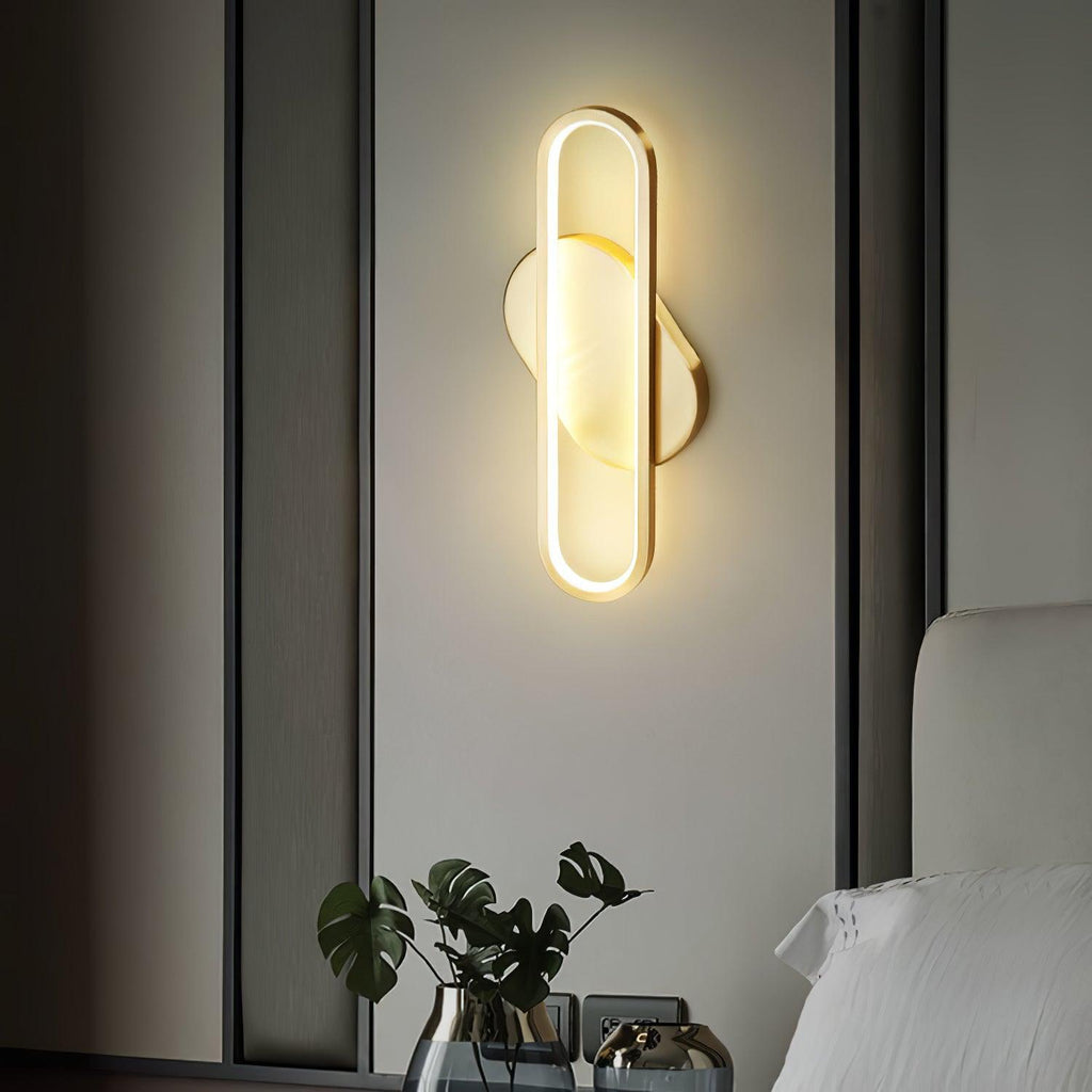 Garrowiel Brass Wall Light-Moonnatur