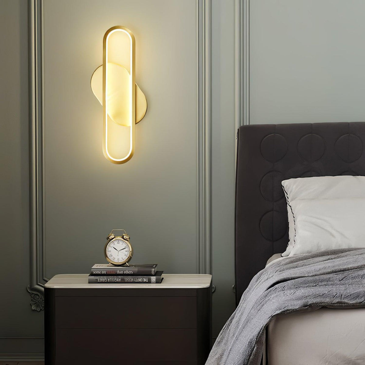 Garrowiel Brass Wall Light-Moonnatur