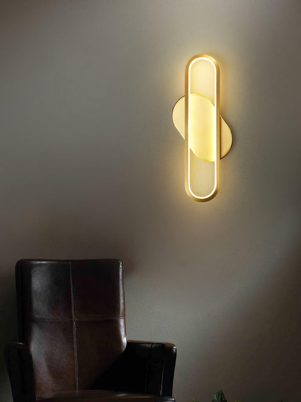 Garrowiel Brass Wall Light-Moonnatur