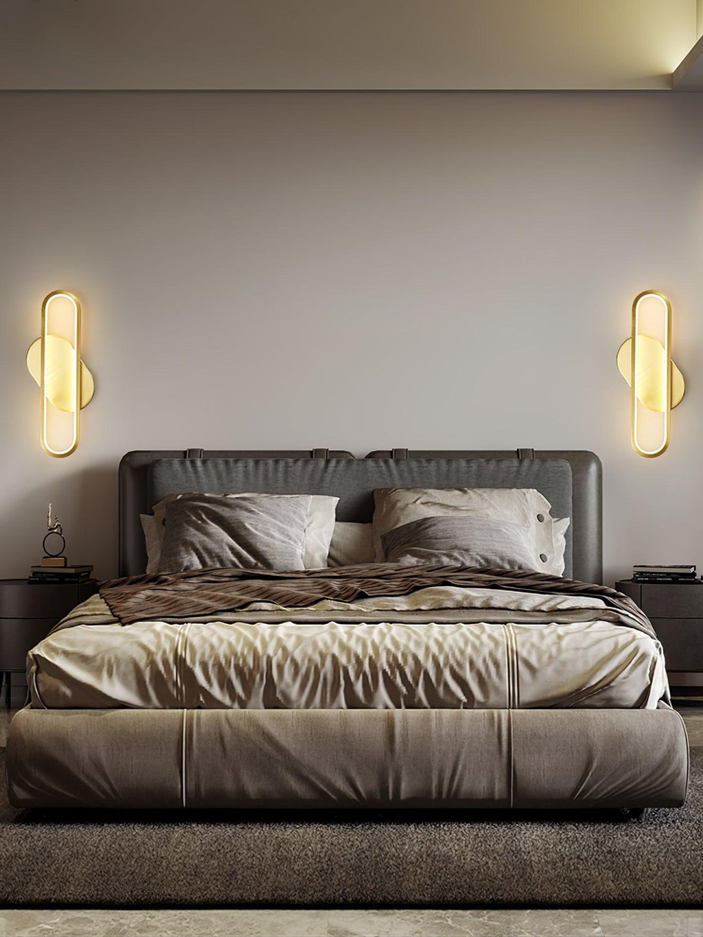 Garrowiel Brass Wall Light-Moonnatur