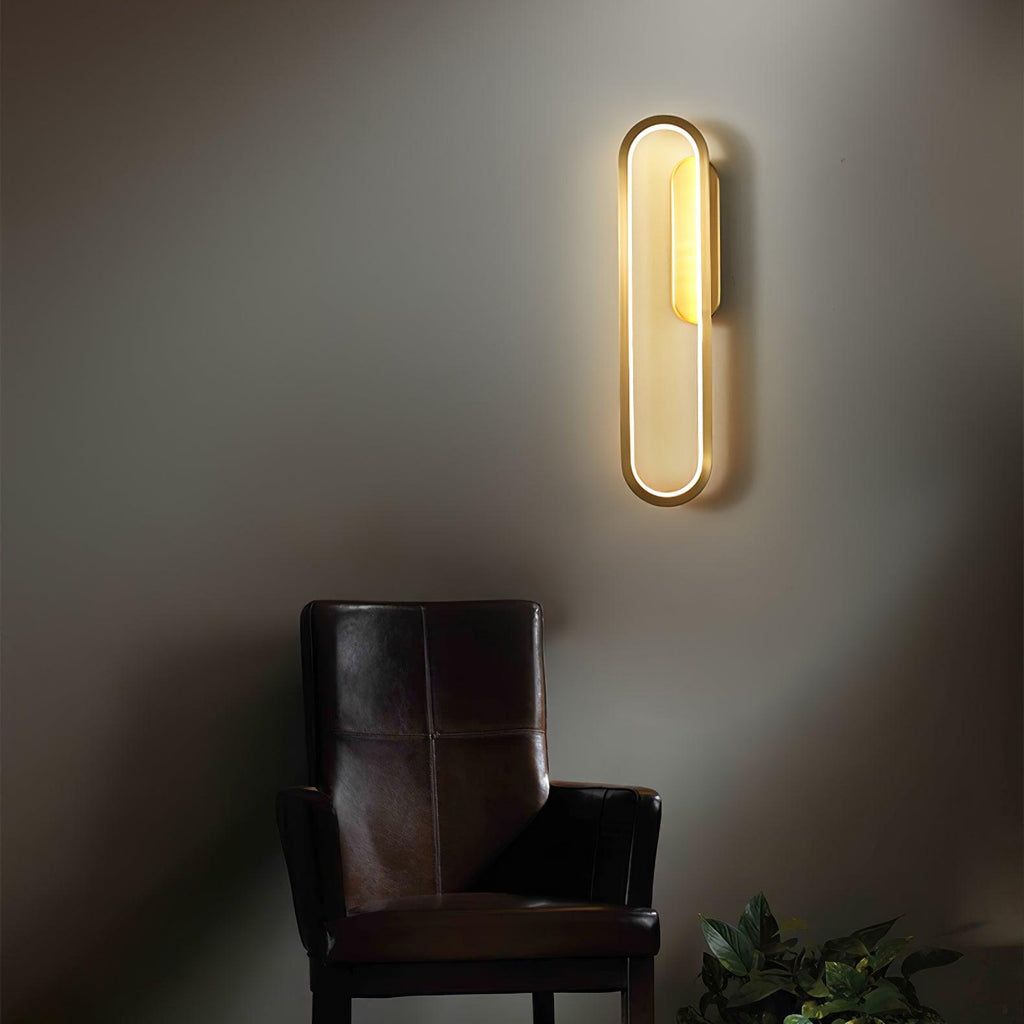 Garrowiel Brass Wall Light-Moonnatur