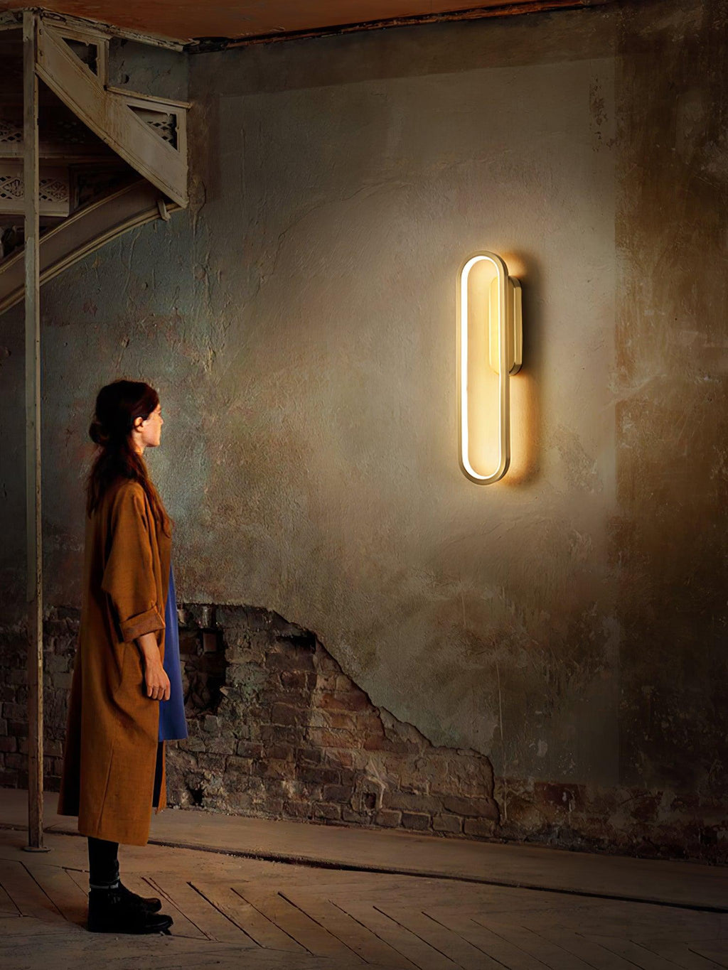 Garrowiel Brass Wall Light-Moonnatur