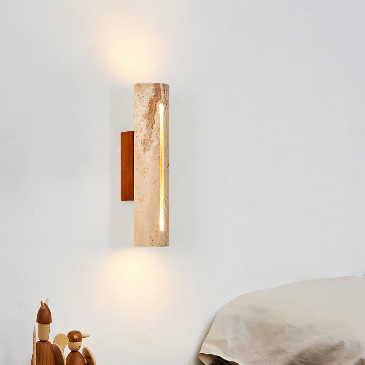 Baldengrove Travertine Wall Light-Moonnatur