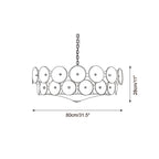 Hatherholm Glass Chandelier-Moonnatur