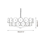 Hatherholm Glass Chandelier-Moonnatur