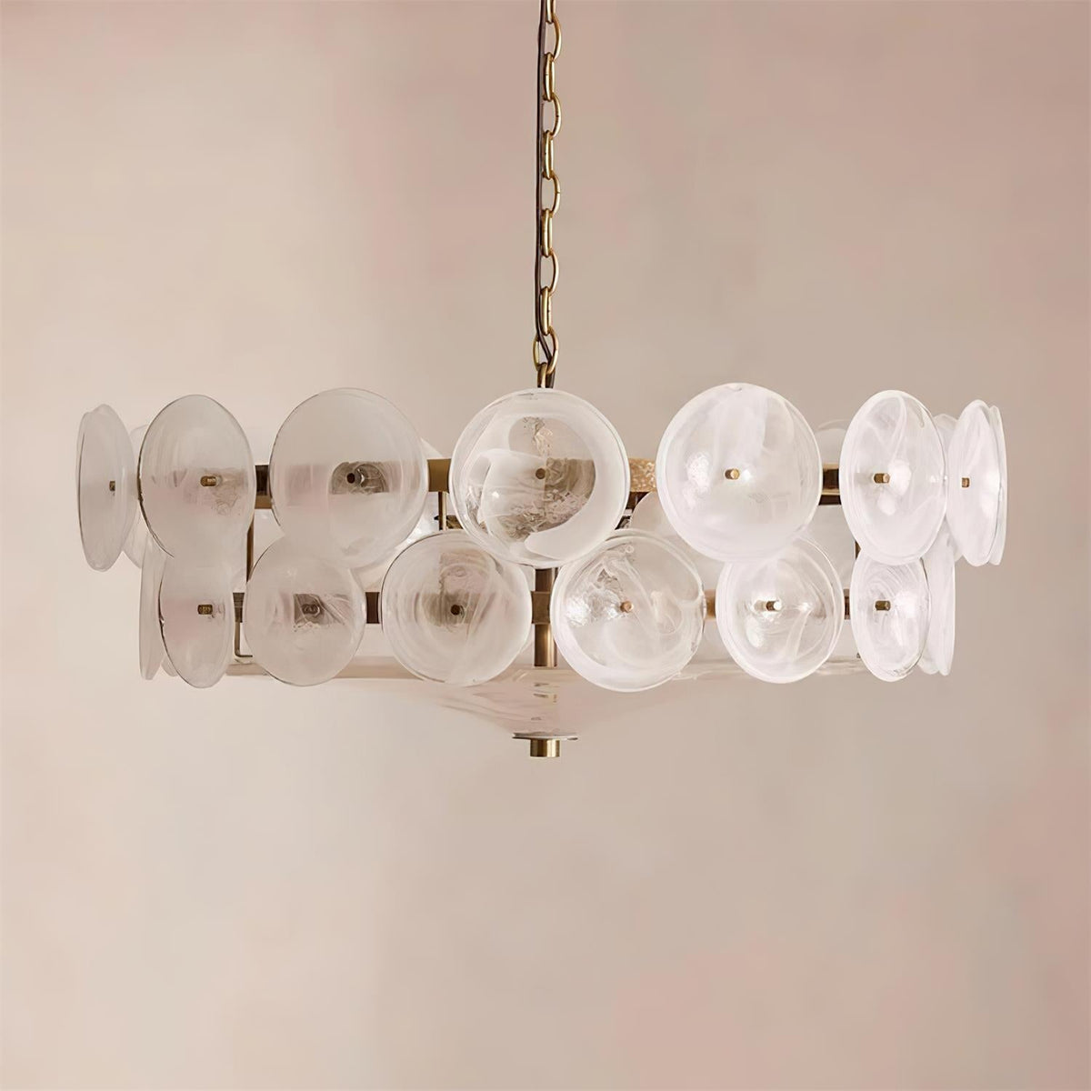 Hatherholm Glass Chandelier-Moonnatur