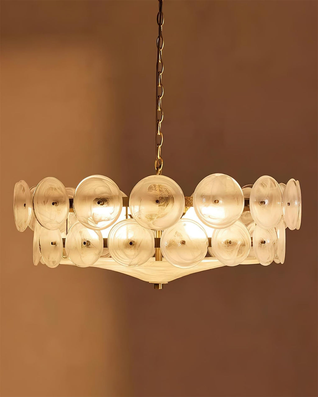 Hatherholm Glass Chandelier-Moonnatur