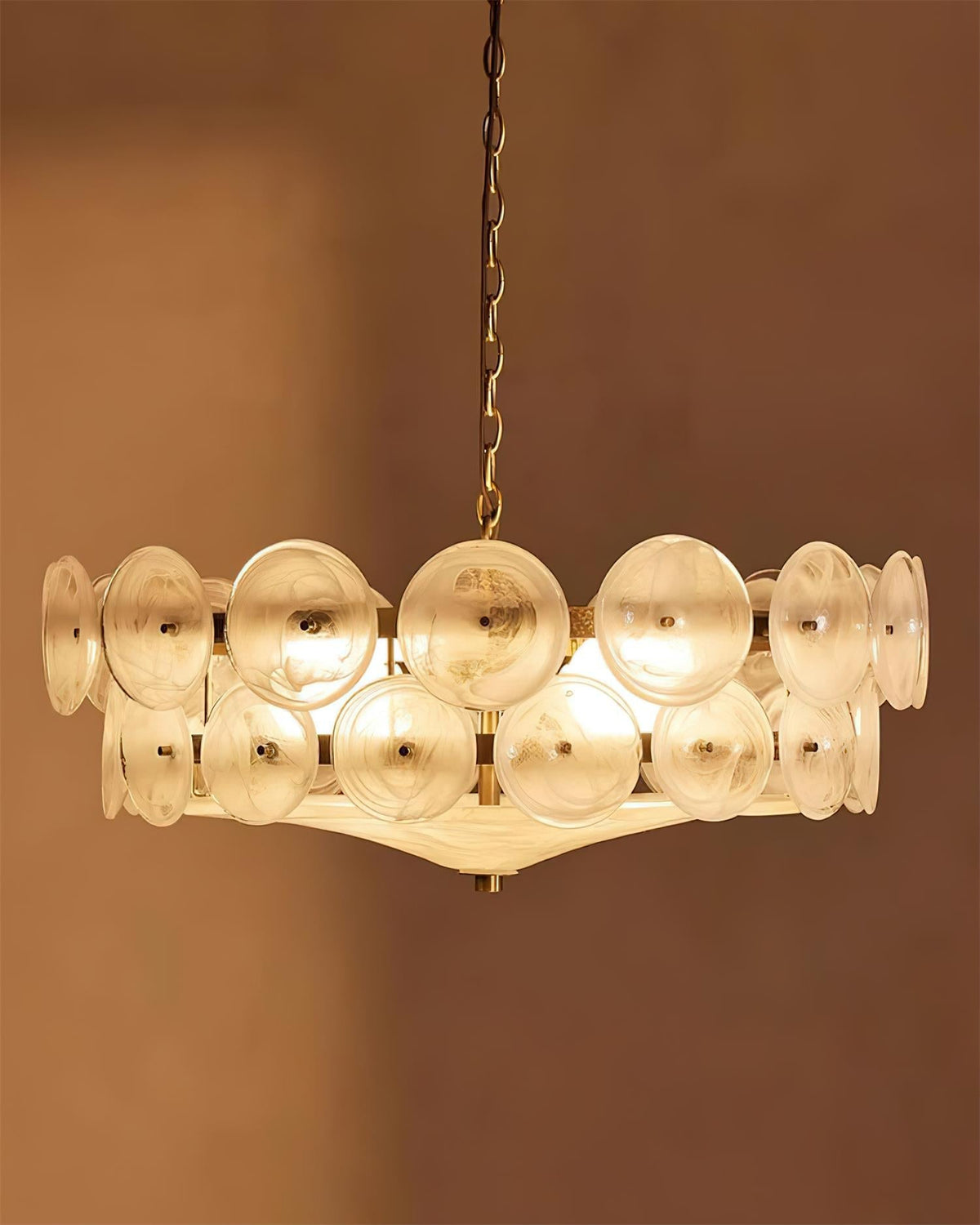 Hatherholm Glass Chandelier-Moonnatur