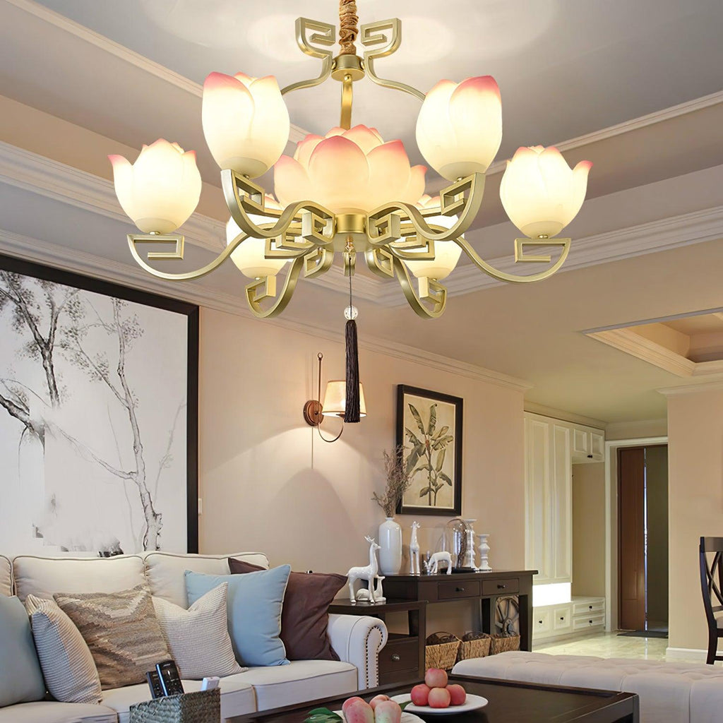 Gelmora Resin Chandelier-Moonnatur
