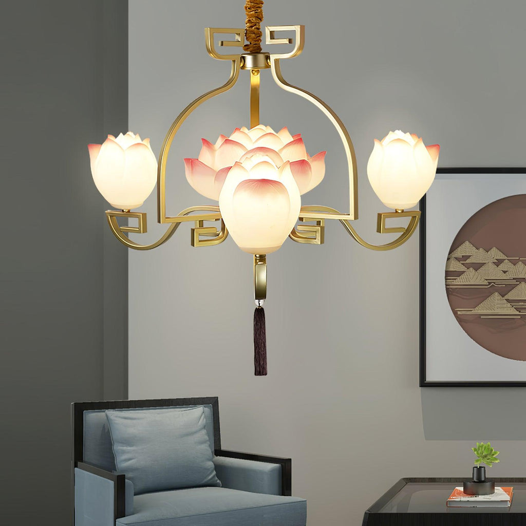 Gelmora Resin Chandelier-Moonnatur