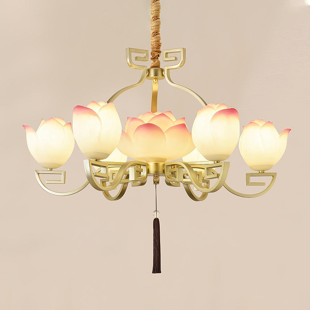 Gelmora Resin Chandelier-Moonnatur