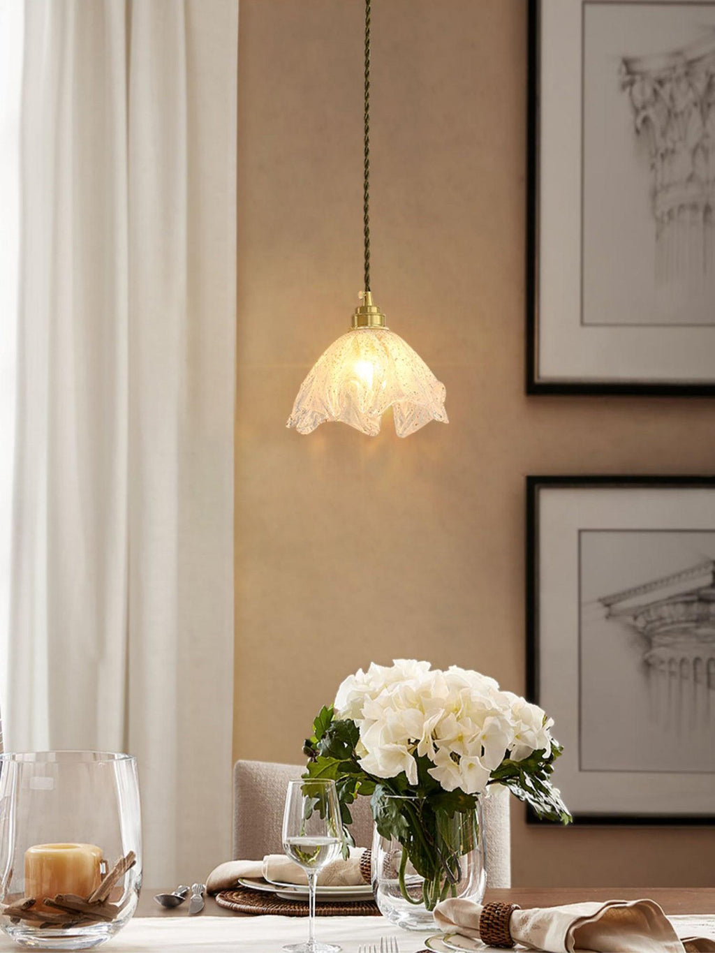 Celandelle Glass Pendant Light-Moonnatur