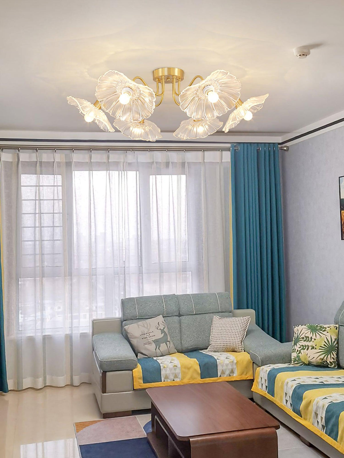 Idrisaria Glass Ceiling Light-Moonnatur