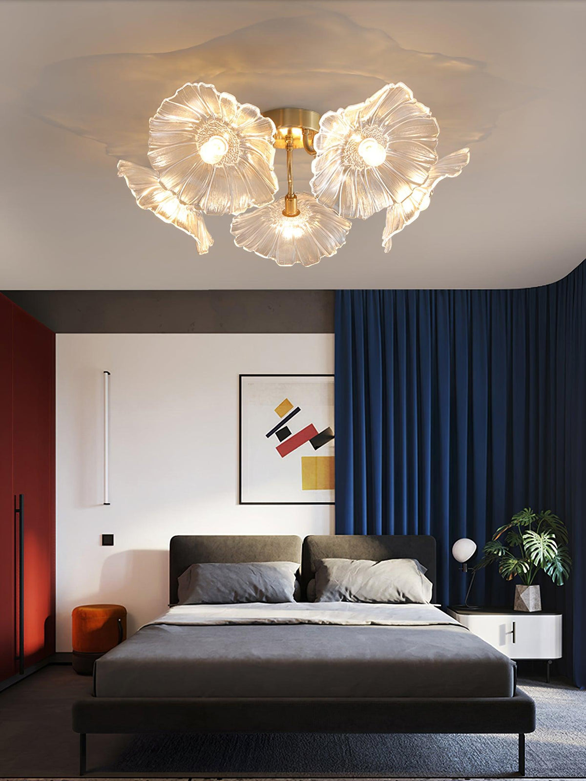 Idrisaria Glass Ceiling Light-Moonnatur