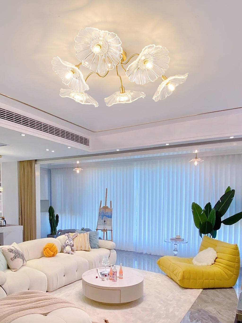 Idrisaria Glass Ceiling Light-Moonnatur