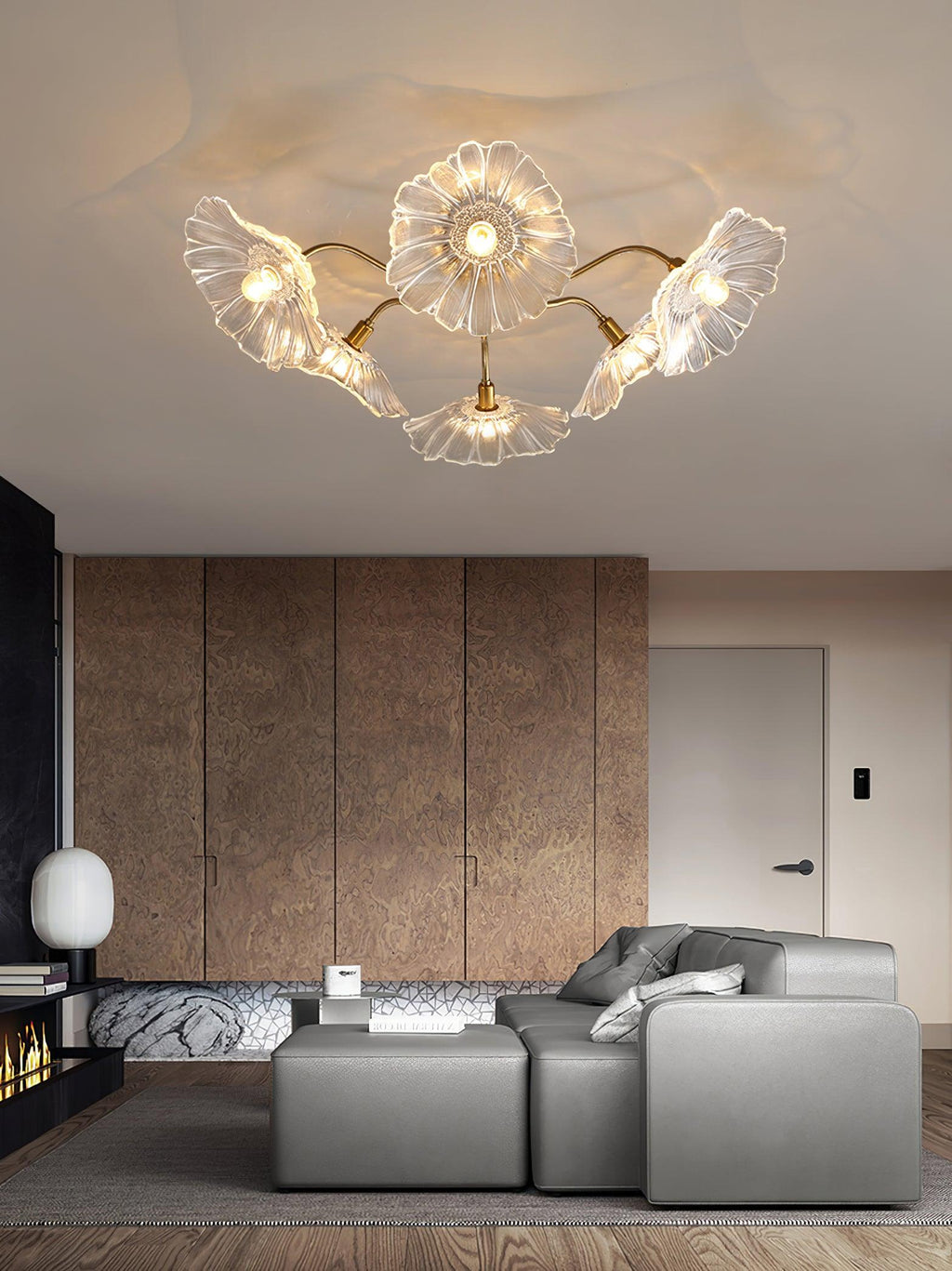 Idrisaria Glass Ceiling Light-Moonnatur