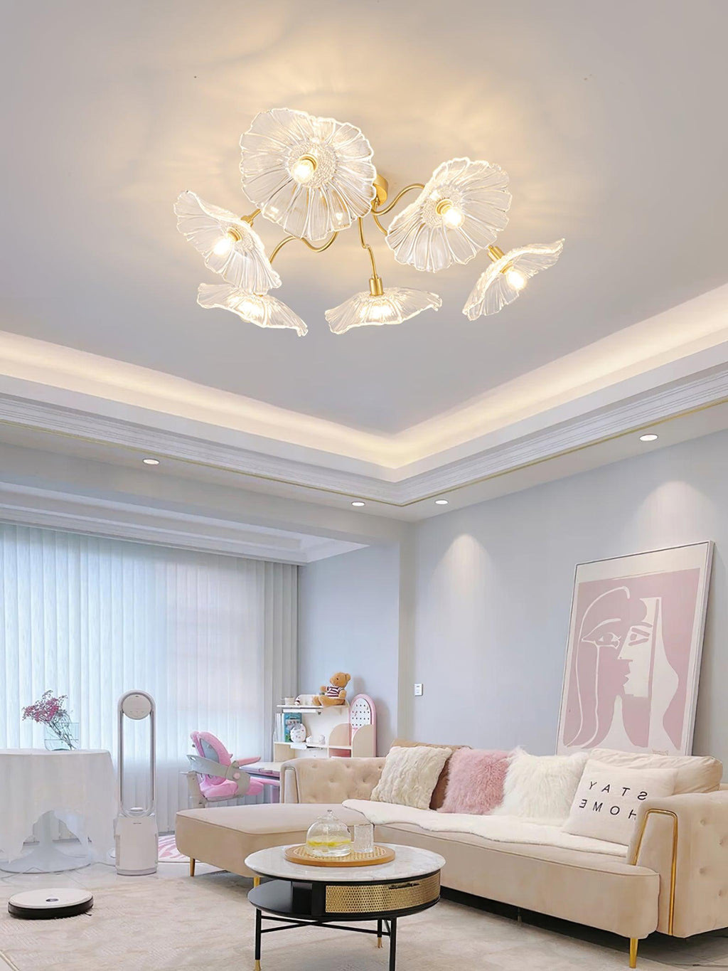 Idrisaria Glass Ceiling Light-Moonnatur