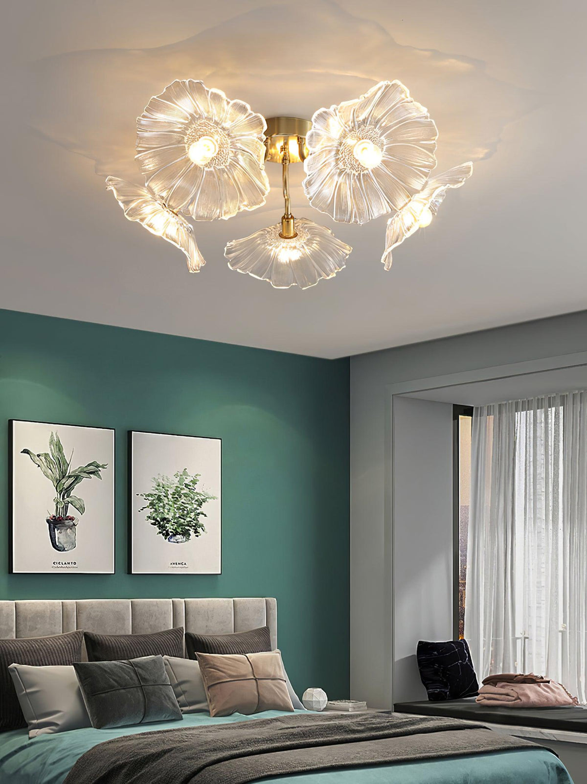 Idrisaria Glass Ceiling Light-Moonnatur