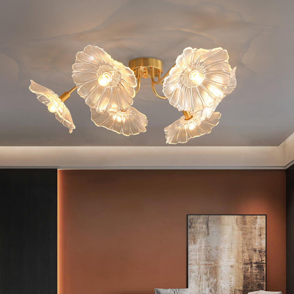 Idrisaria Glass Ceiling Light-Moonnatur