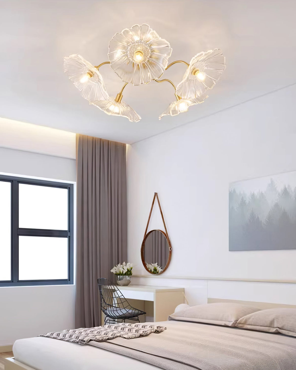 Idrisaria Glass Ceiling Light-Moonnatur