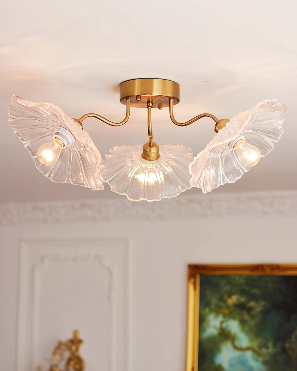 Idrisaria Glass Ceiling Light-Moonnatur