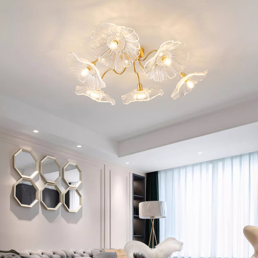 Idrisaria Glass Ceiling Light-Moonnatur