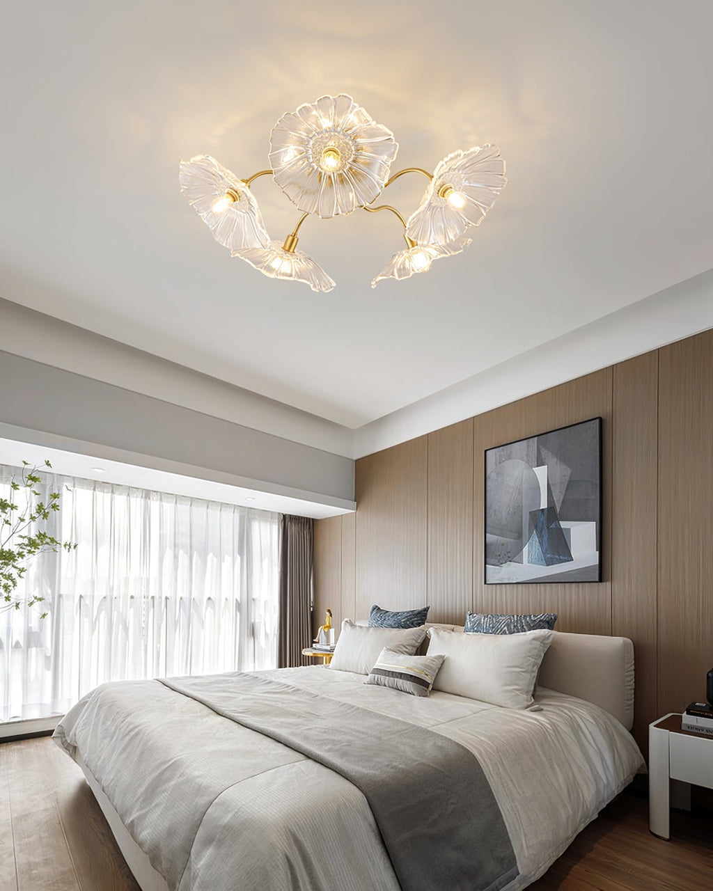 Idrisaria Glass Ceiling Light-Moonnatur