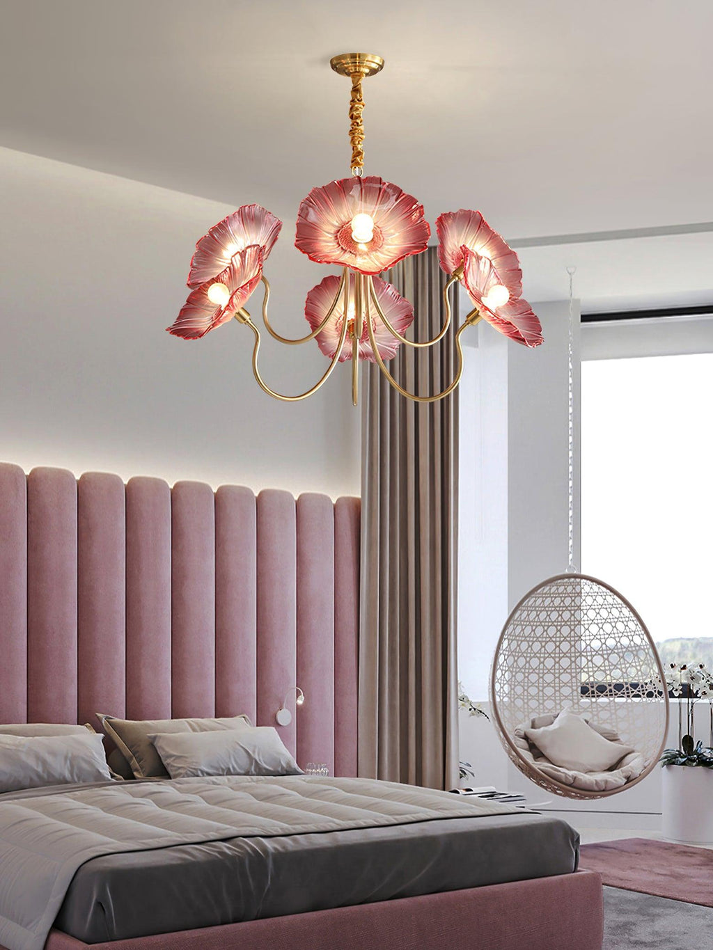 Grevia Glass Chandelier-Moonnatur