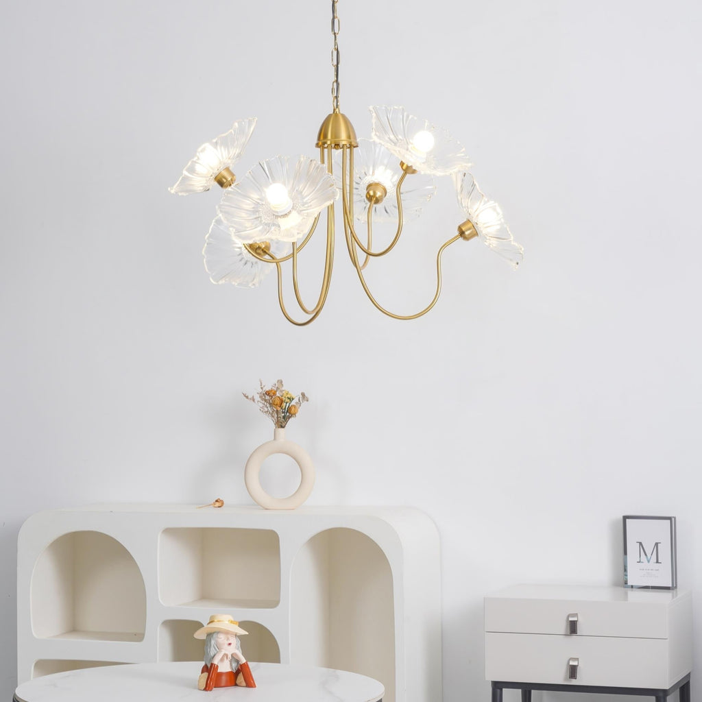 Grevia Glass Chandelier-Moonnatur