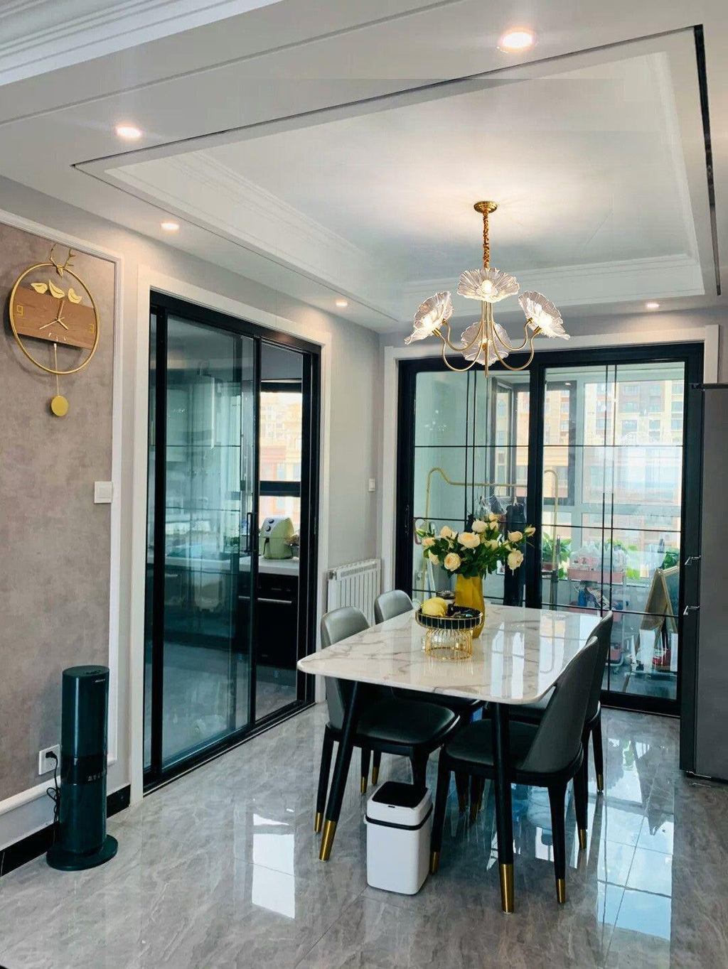 Grevia Glass Chandelier-Moonnatur