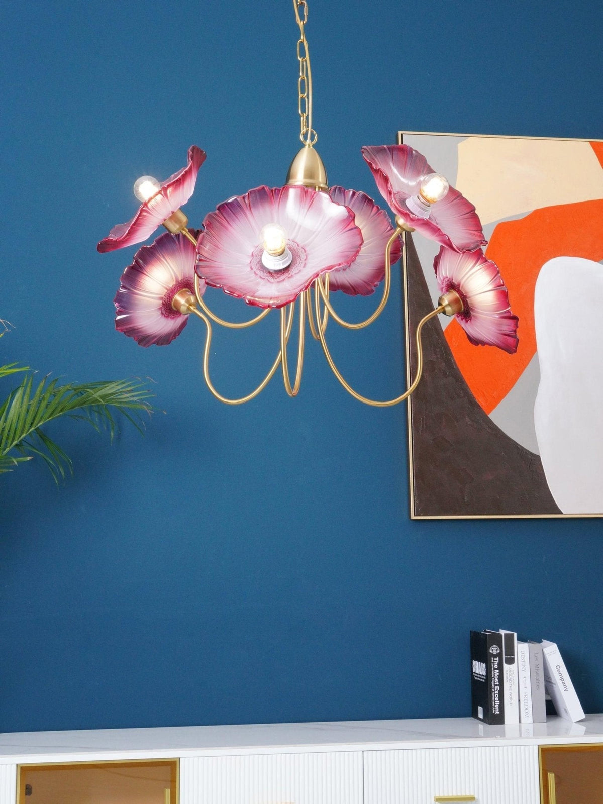 Grevia Glass Chandelier-Moonnatur