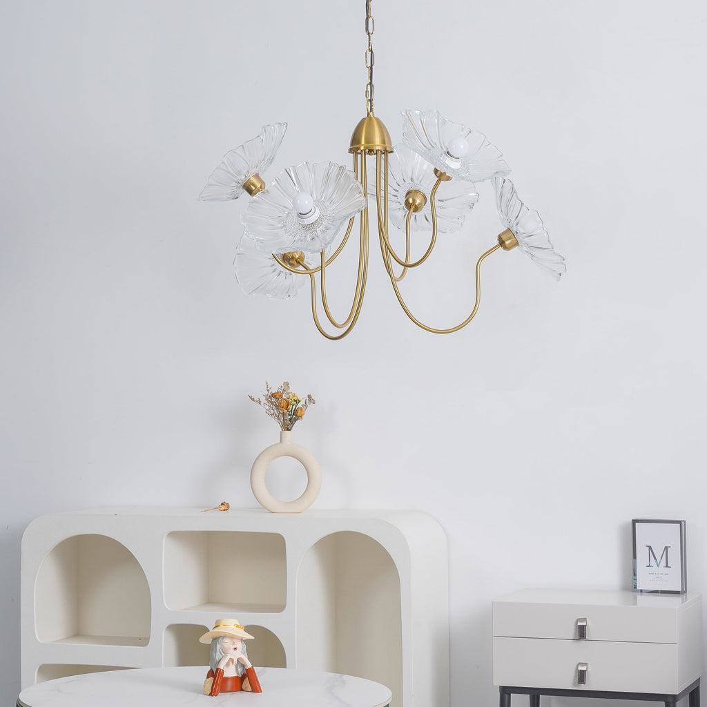 Grevia Glass Chandelier-Moonnatur