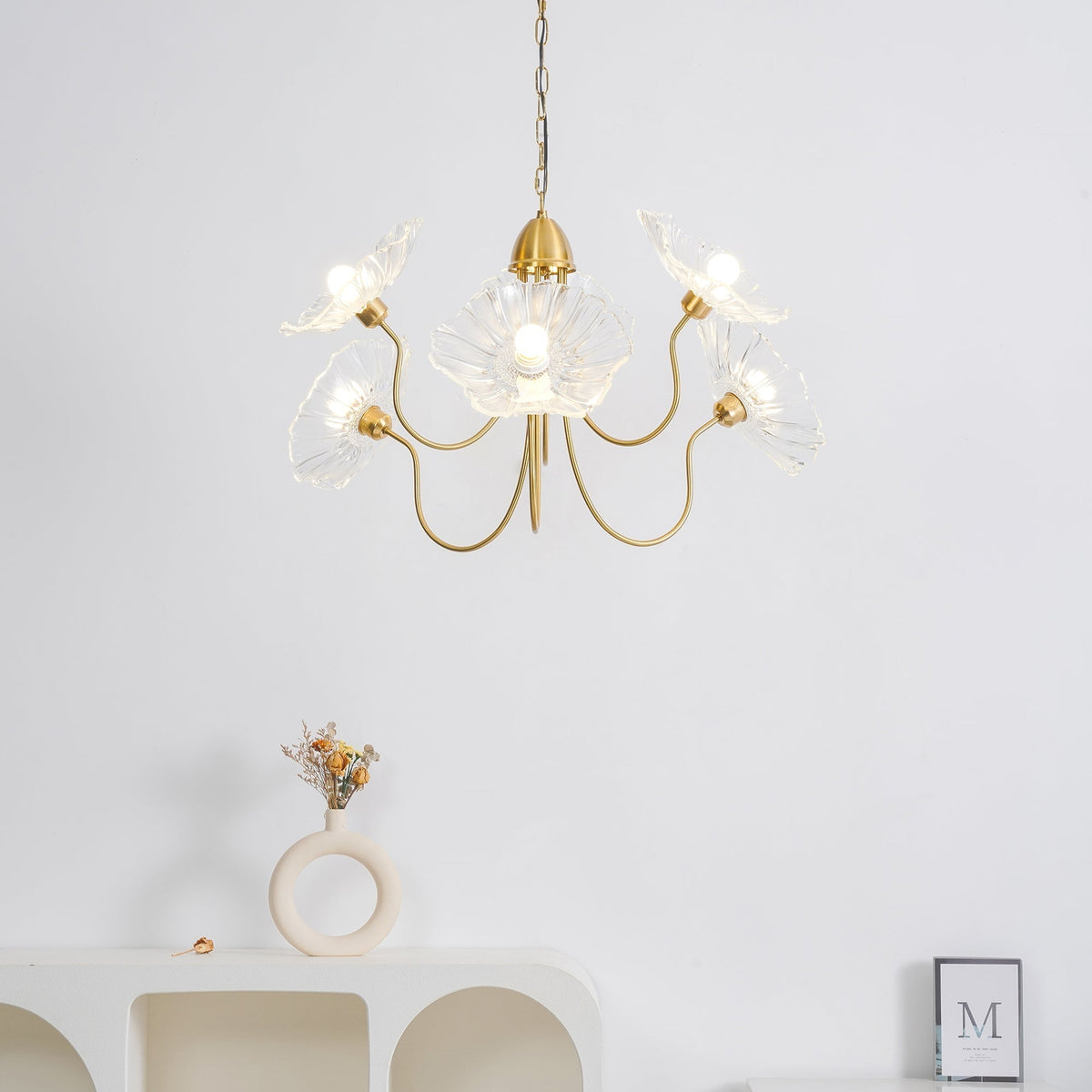 Grevia Glass Chandelier-Moonnatur