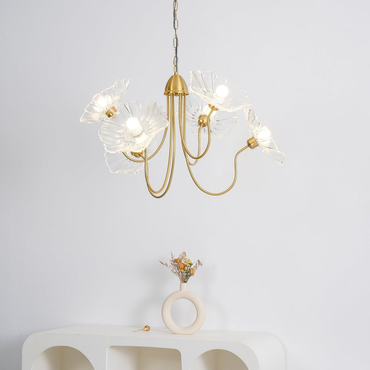 Grevia Glass Chandelier-Moonnatur
