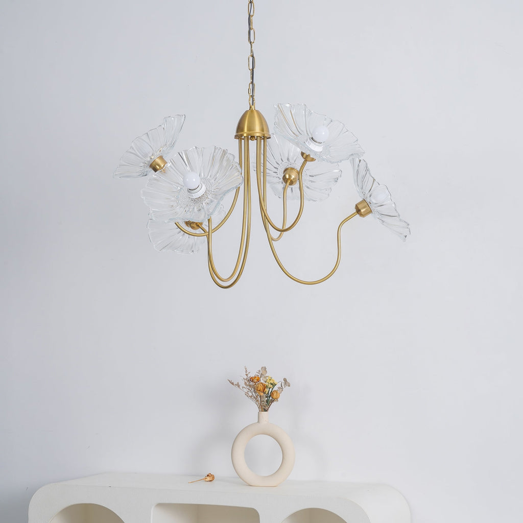 Grevia Glass Chandelier-Moonnatur