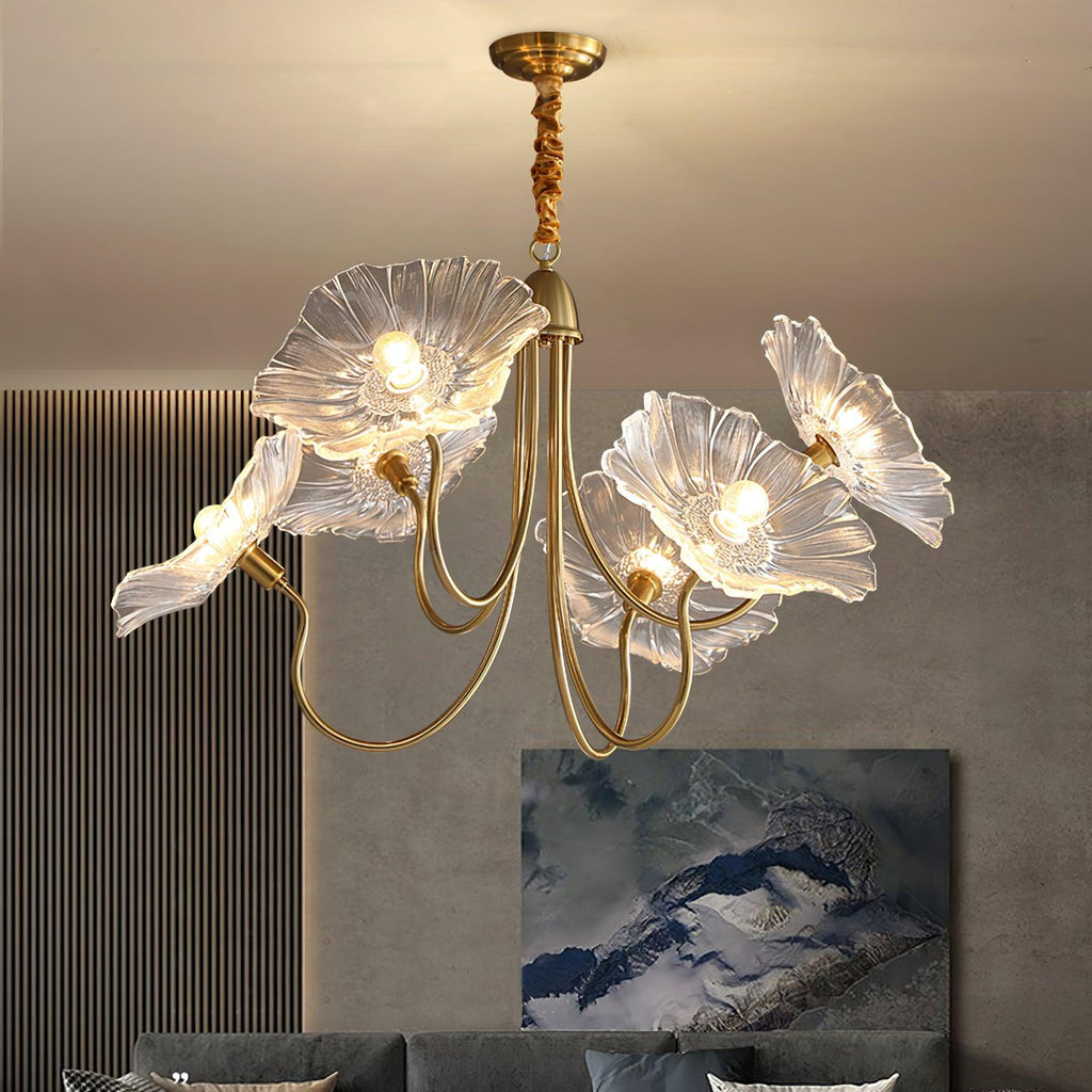 Grevia Glass Chandelier-Moonnatur