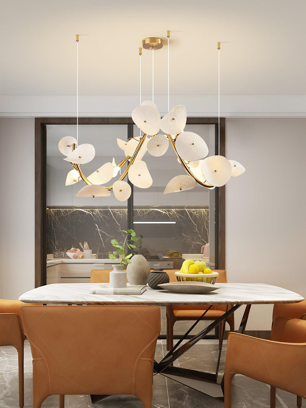 Gelmavia Ceramic Chandelier-Moonnatur