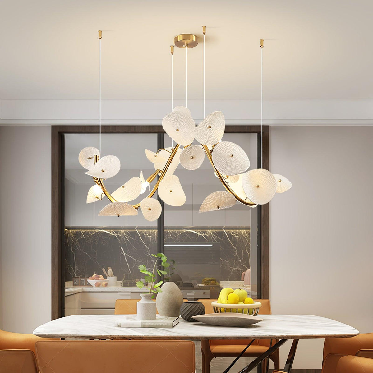 Gelmavia Ceramic Chandelier-Moonnatur