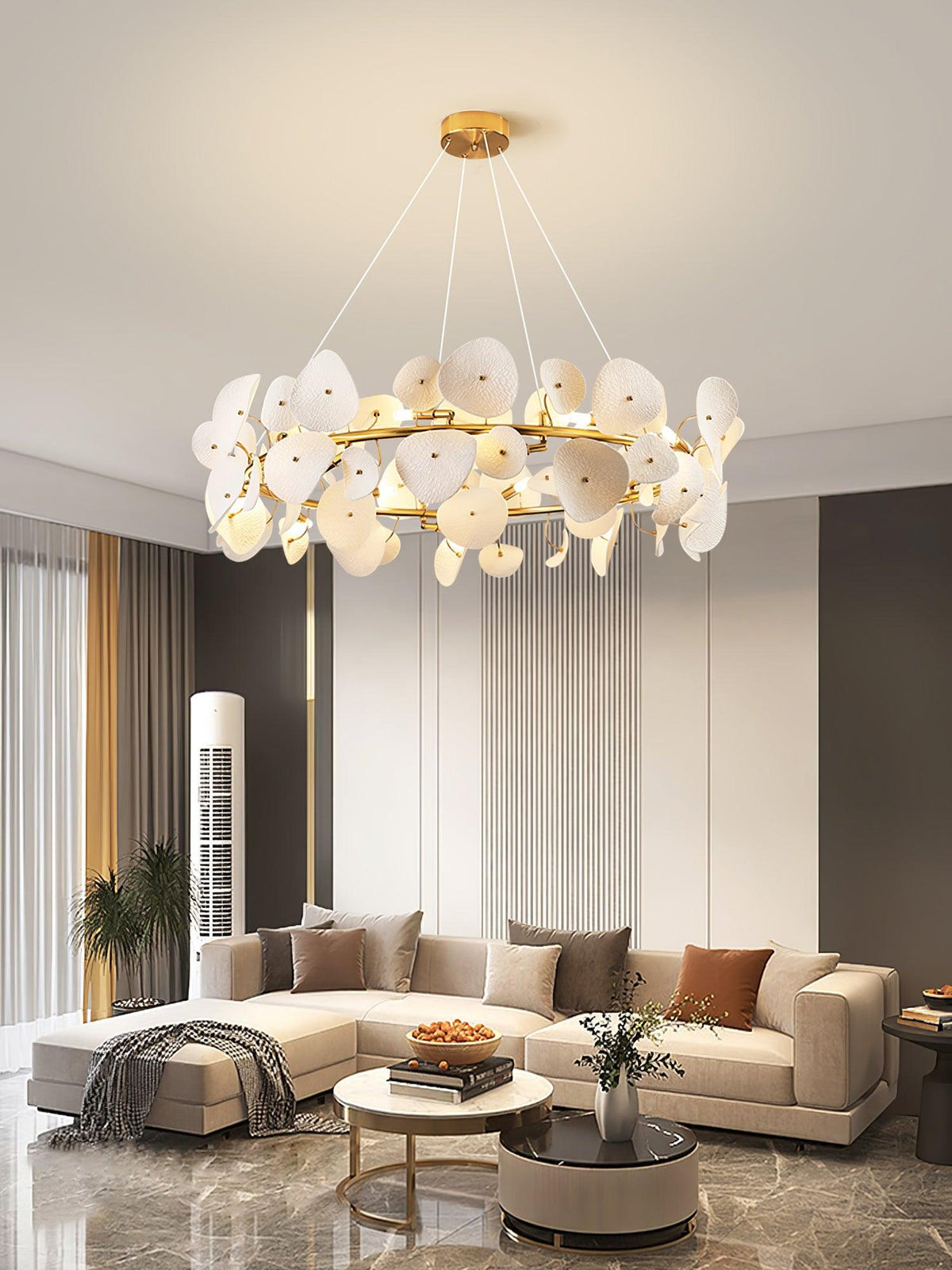 Gelmavia Ceramic Chandelier-Moonnatur
