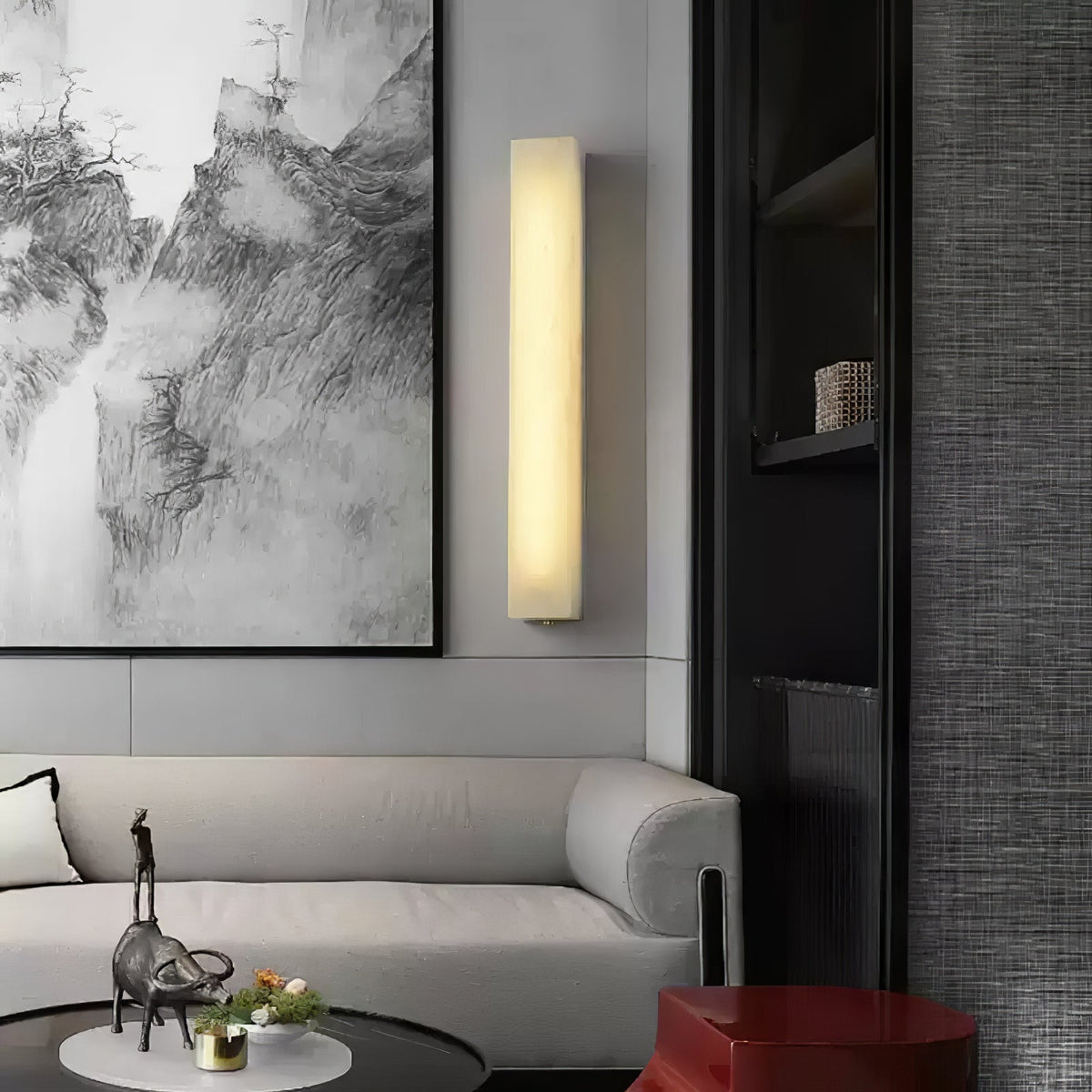 Pardenina Alabaster Wall Light-Moonnatur