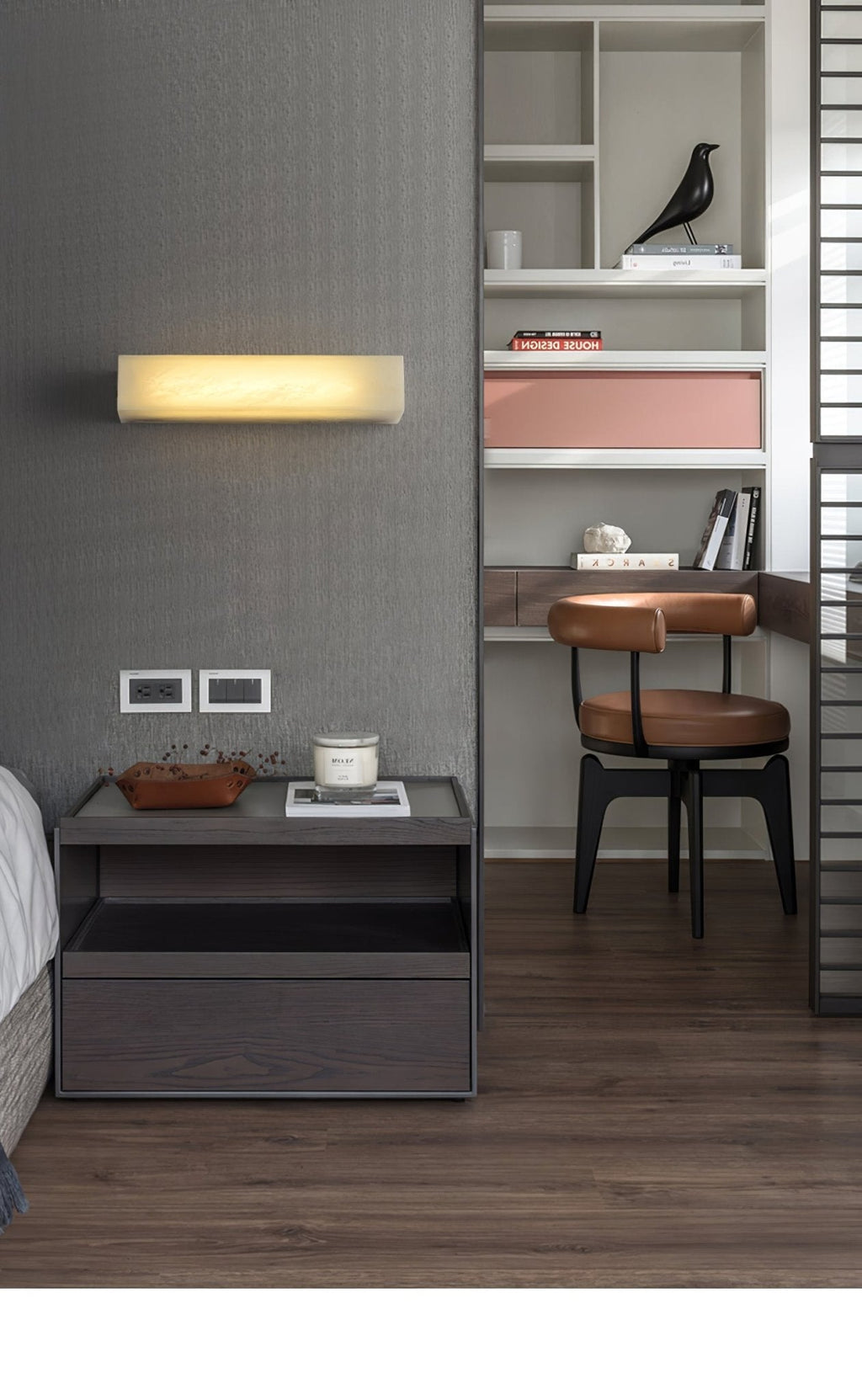 Pardenina Alabaster Wall Light-Moonnatur