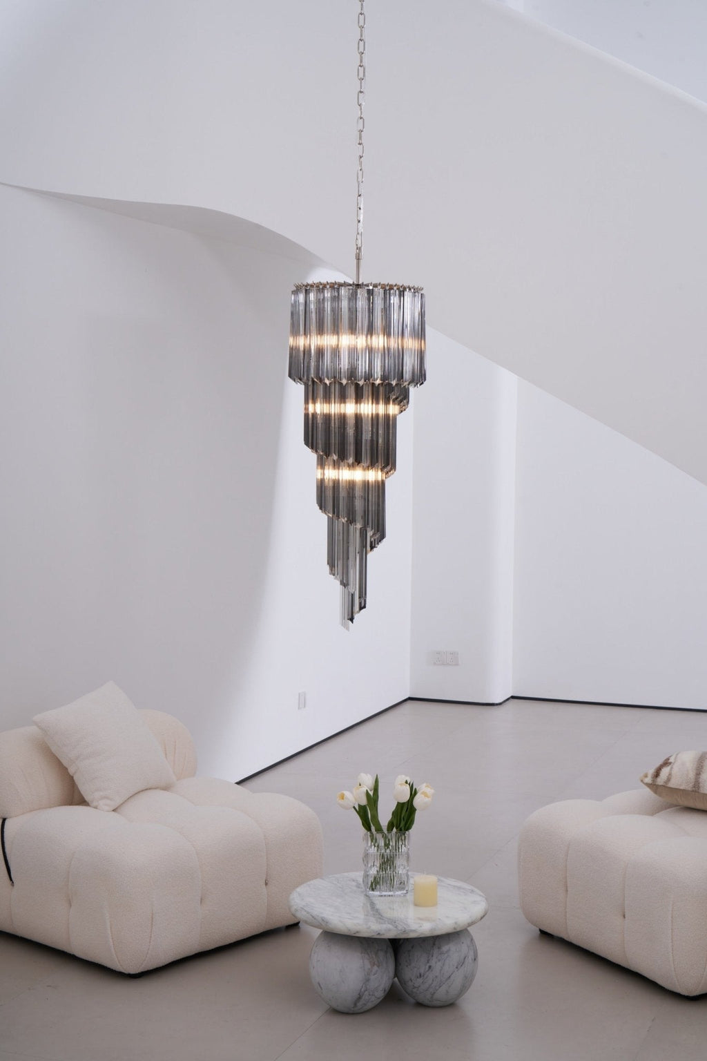 Casterash Glass Chandelier-Moonnatur