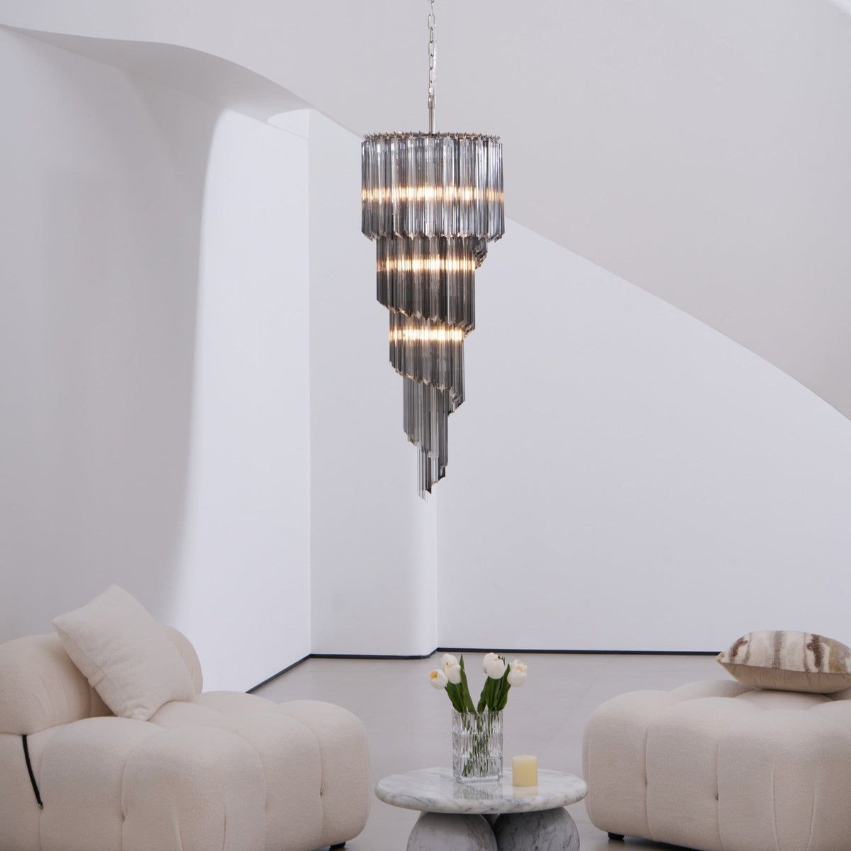 Casterash Glass Chandelier-Moonnatur