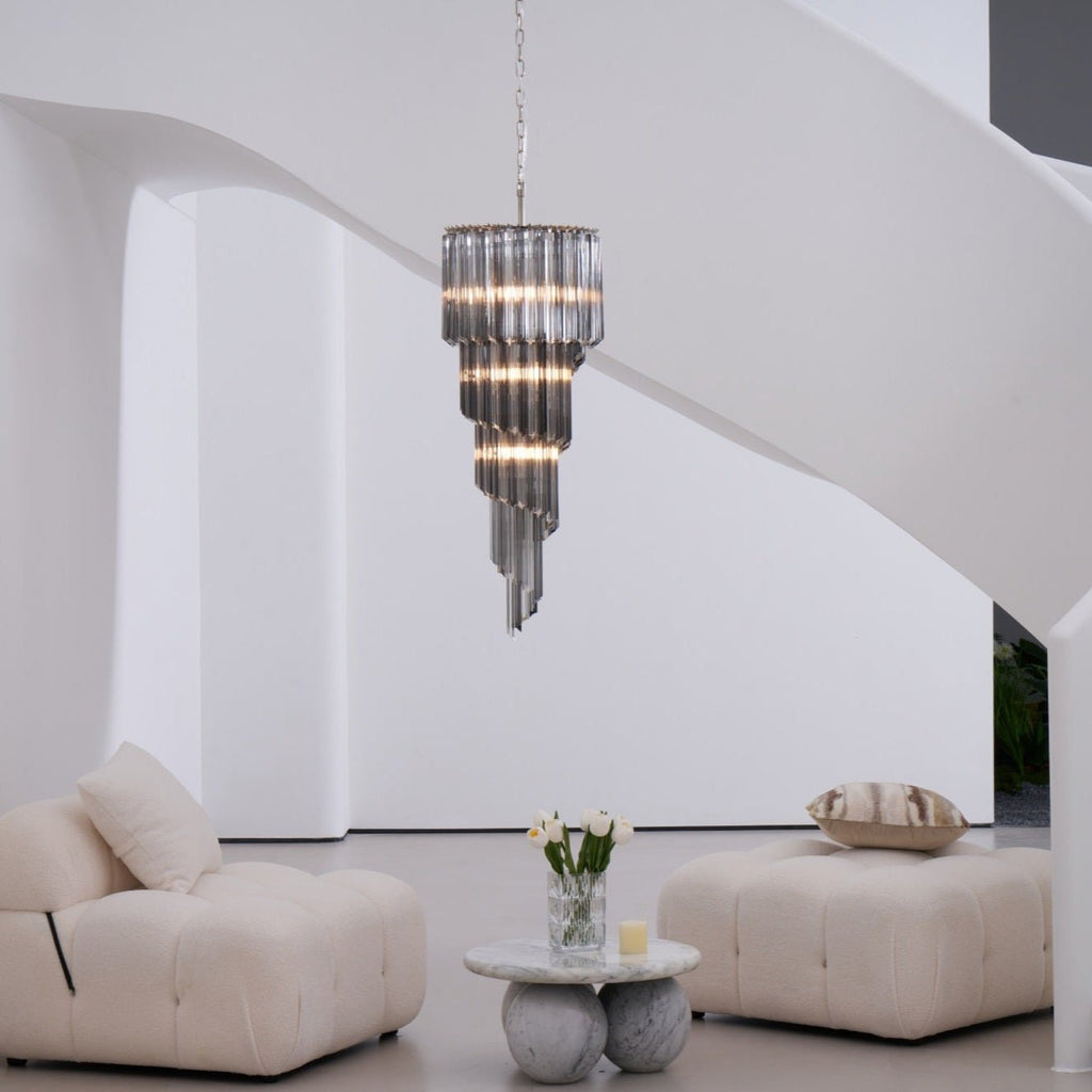 Casterash Glass Chandelier-Moonnatur